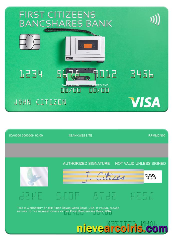 USA First Citizens BancShares Bank visa card